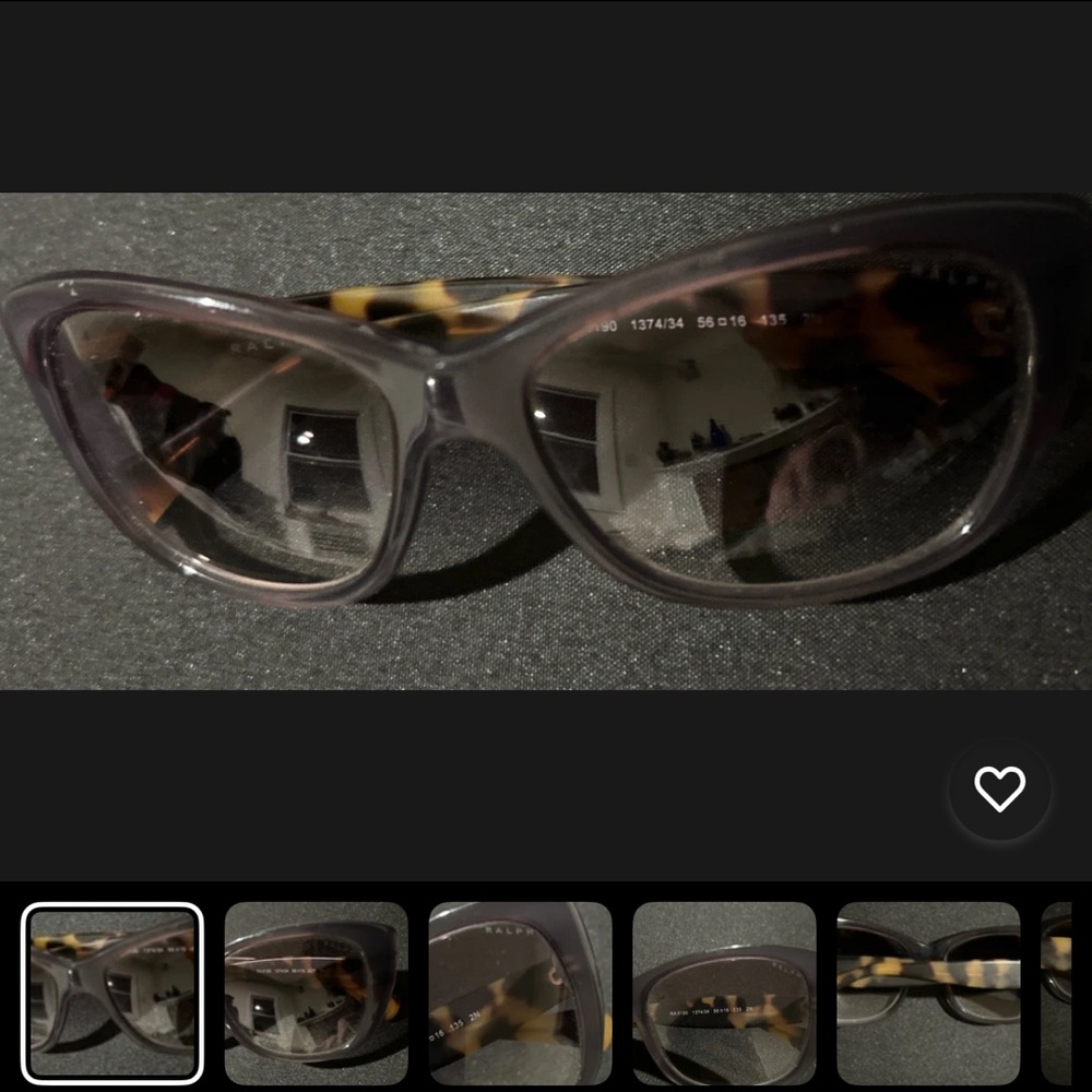 Ralph Lauren Purple and Tan Cat Eye Sunglasses